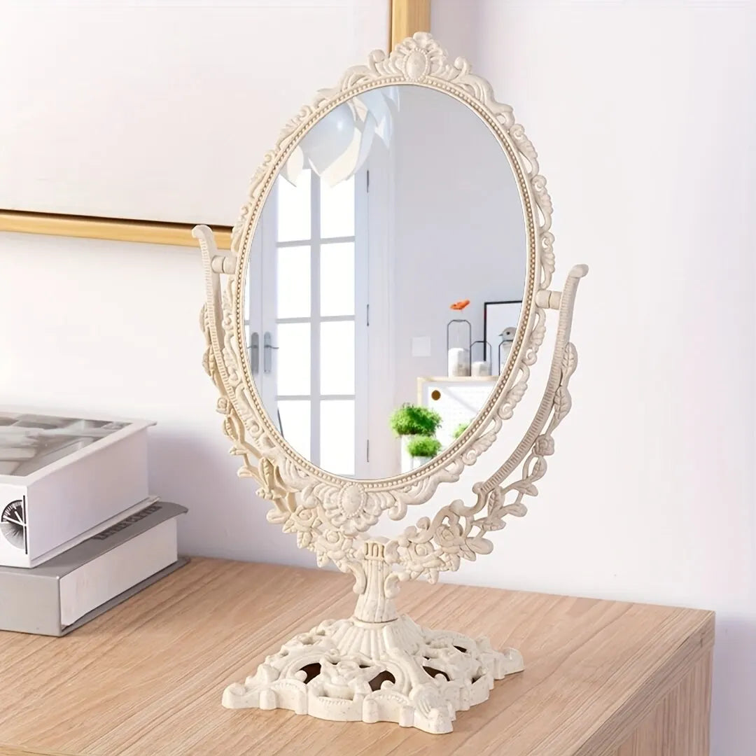 Miroir de maquillage Vintage miroir de maquillage de bureau européen miroir de maquillage minimaliste Double face